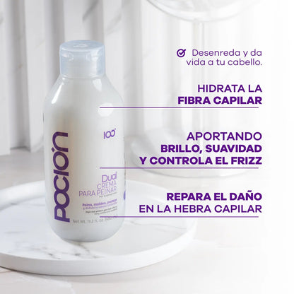 La Poción - Dual Crema para Peinar de Reparación