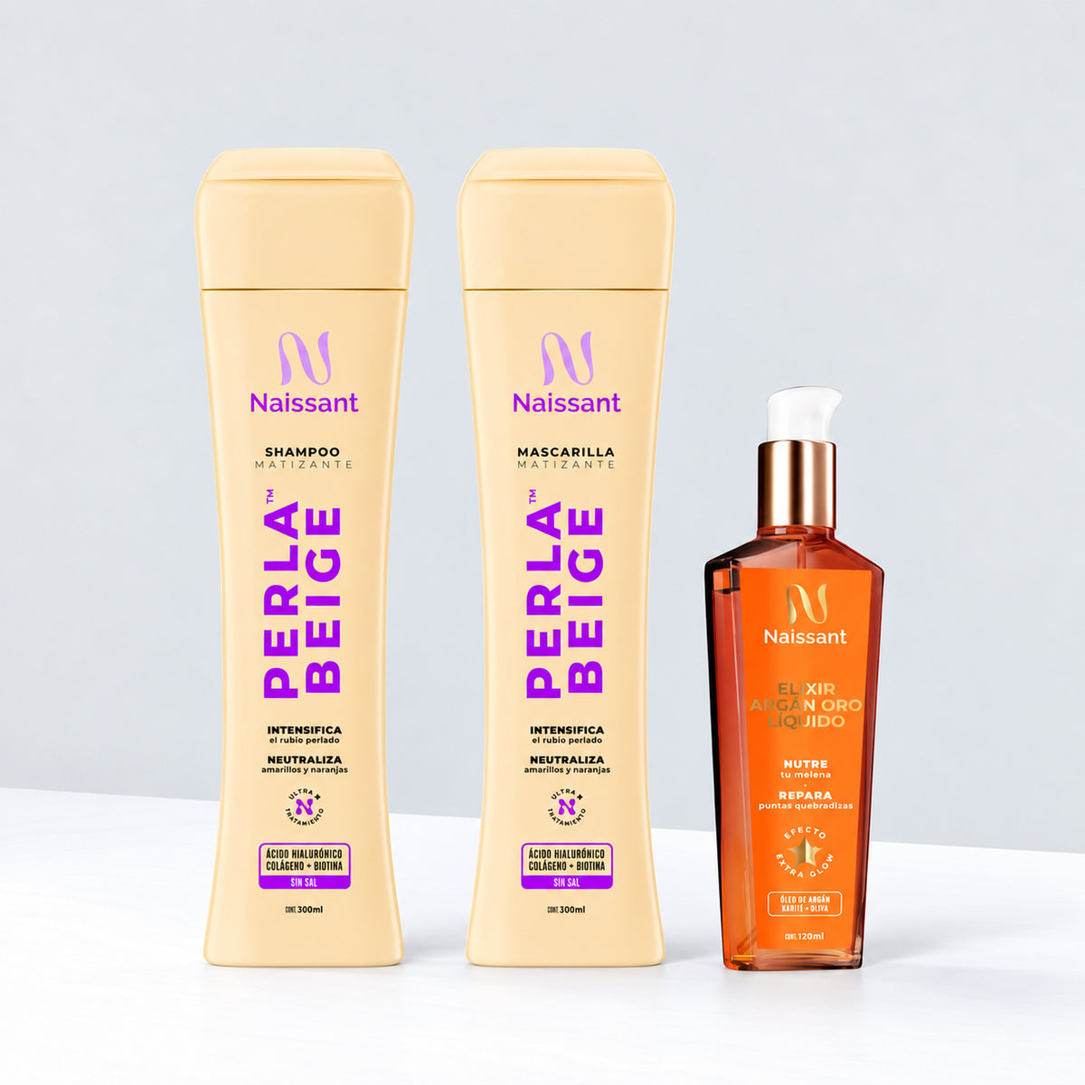 Kit Rubio Perla Beige Naissant sobre fondo Zenaro